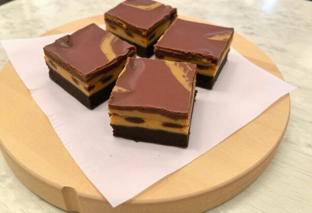 Layered Peanut Butter Brownies